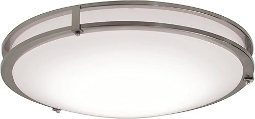 AFX Carlisle - Montaje empotrado LED de 14 pulgadas, acabado en níquel satinado