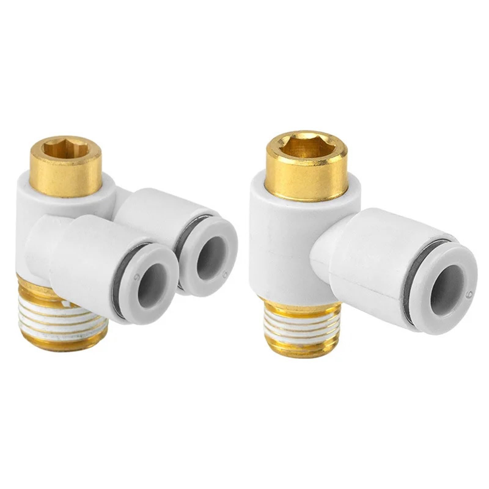Codo neumático KQ2VS 10-03S de unión rápida hexagonal para tubo PU de gas 3
