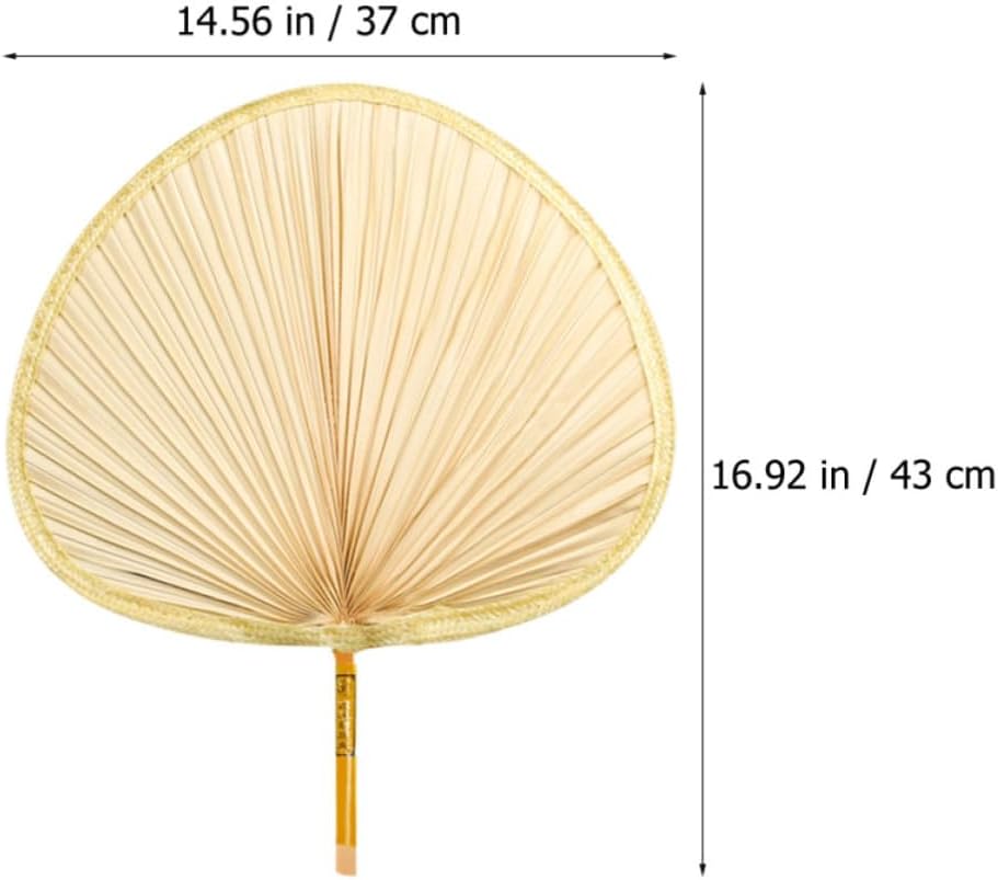 2pcs Handmade Woven Hand Fans Portable Vintage Chinese Style Decorative Paddle Fans for Summer Cooling and Home Use