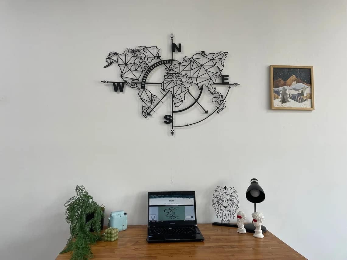 Acquista Mappa del mondo moderno 3D Decorazione murale artistica in