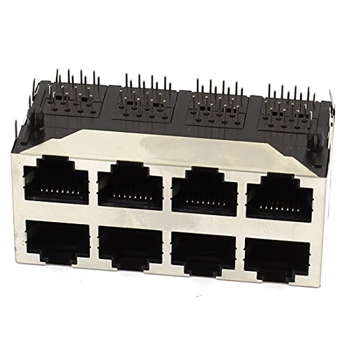 Aexit RJ45 8P8C Conector de Red PCB modular miniatura 2