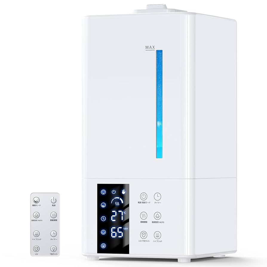 加湿器 2025新登場 大容量 8L 超音波式 空気清浄機能 三段階噴霧量 Amazon.co.jp: 【2025年新登場・5重除菌・加熱式】 加湿器 大