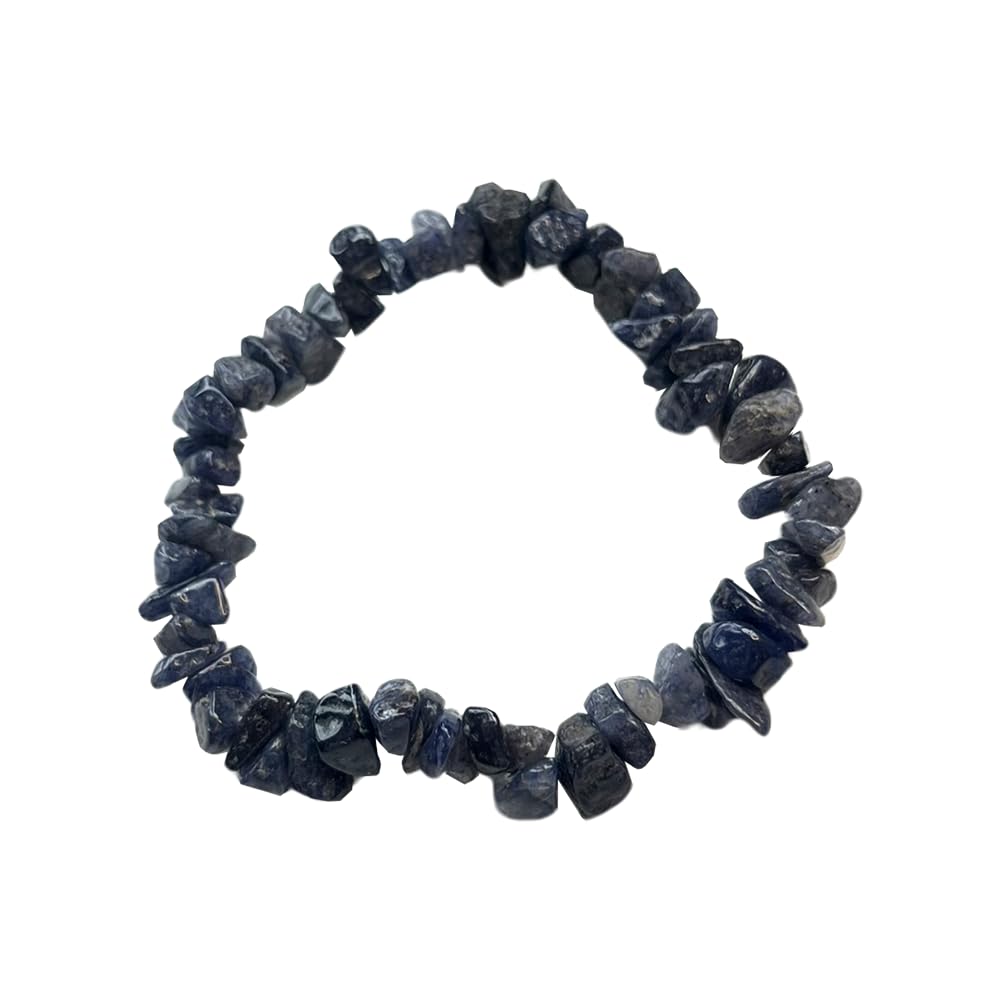 VIE Gemstone Chip Stretch Bracelet, Blue Aventurine