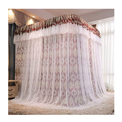 Mosquitera con soporte y cortina de doble capa contra el polvo 2