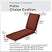Classic Accessories Montlake Water-Resistant 80 x 26 x 3 Inch Outdoor Chaise Lounge Cushion, Patio Furniture Cushion, Heather Henna Red, Outdoor Seat Cushions