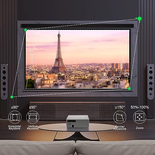 Image of TOPTRO Projector for Home 4K Support, MovieTime 1080p Full HD Projector 14000Lumen YouTube Netflix Primevideo Hotstar Builtin Android WiFi Bluetooth Home Cinema Screen Mirror Portable Projector