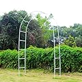 7.9 Ft H x 4.6 Ft W White Metal Pergola Arbor for Various Climbing Plant Wedding Garden Arch Bridal Party Decoration Wide Arbor