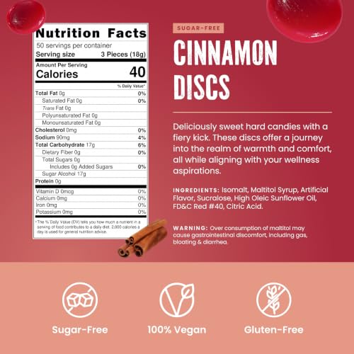 Image of Cambie Sugar Free Cinnamon Hard Candy Individually Wrapped - 2 lbs
