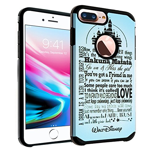 DURARMOR Compatible with iPhone 7 Plus, 8 Plus Quotes Case, Love Dream Quotes Case Hybrid Bumper Shockproof Armor Defender Drop Protection Cover 7 Plus 8 Plus