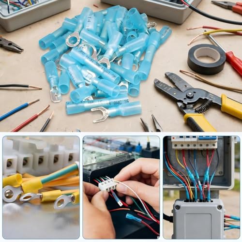 Connecteurs thermorétractables étanches 1100 pcs pour câblage auto et bateau - 4