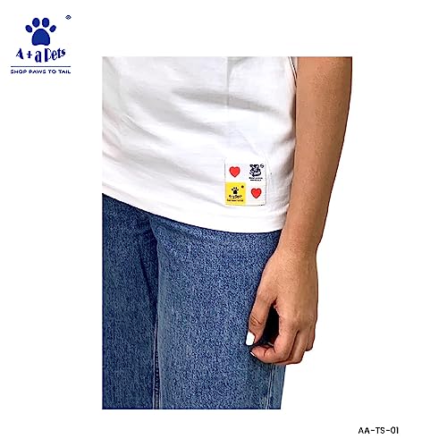 Image of A+a Pets' Graphic Printed T-Shirt Unisex | for Dog Cat Lovers | Casual Half Sleeve Round Neck T-Shirt | 100% Cotton (Soul)