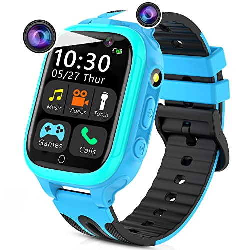 Reloj Inteligente Niño,Smartwatch para Niños con 14 Juegos SOS Llamada Cámara Vídeo Despertador Calculadora,Reloj...
