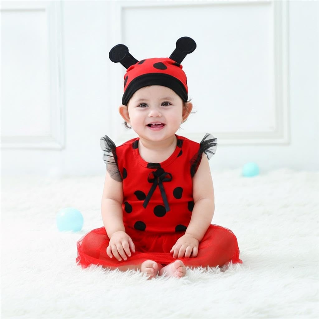 Dressy Daisy Infant Baby Ladybug Ladybird Onesie Romper Costume Bodysuit Party Dress Up Set with Hat Size 3-24 Months - Image 5