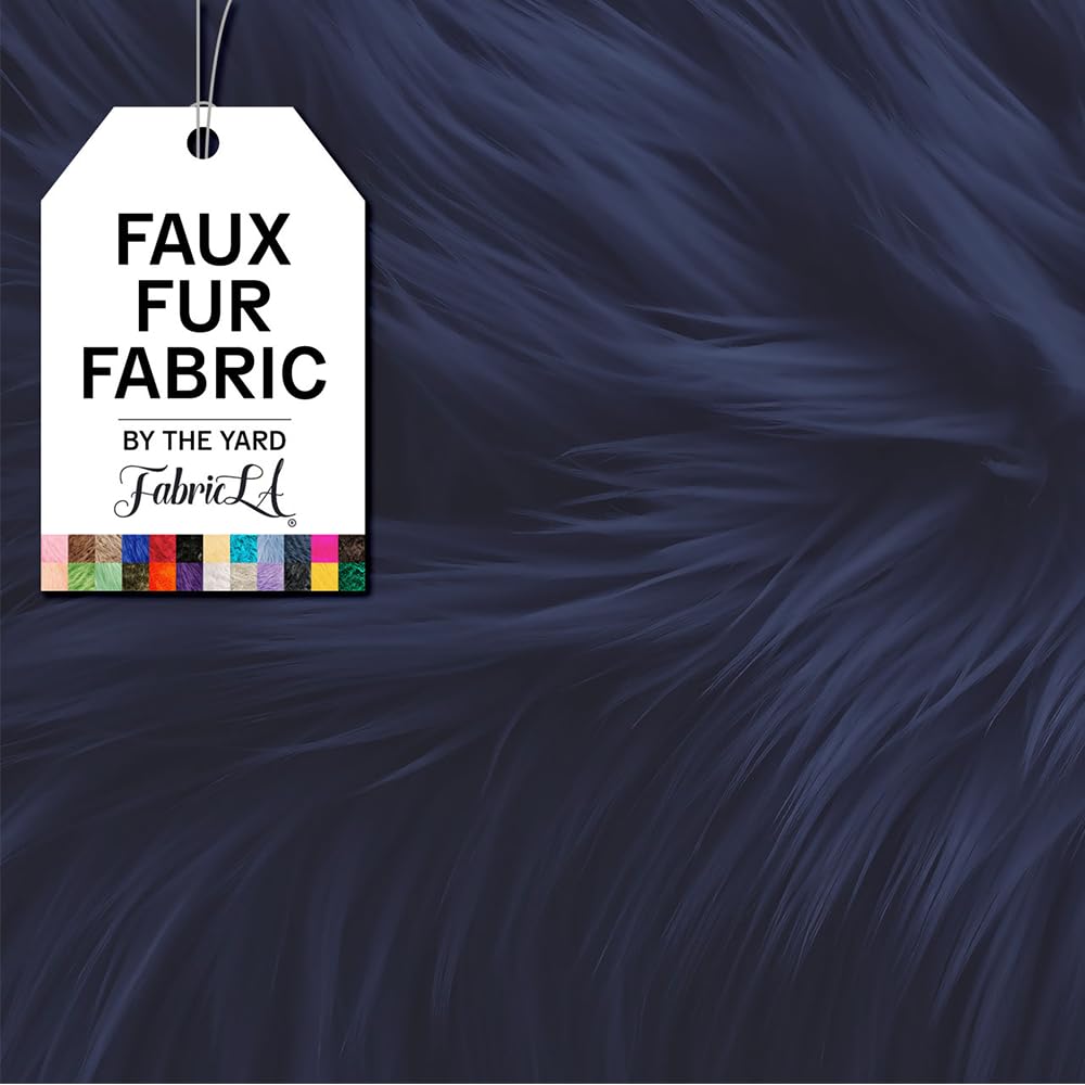FabricLA Faux Fur Fabric by The Yard - Artificial Craft Fur - 36" X 60" Inch Wide - Fur Fabric for Craft Supply, DIY Furry Plush Projects, Sewing,