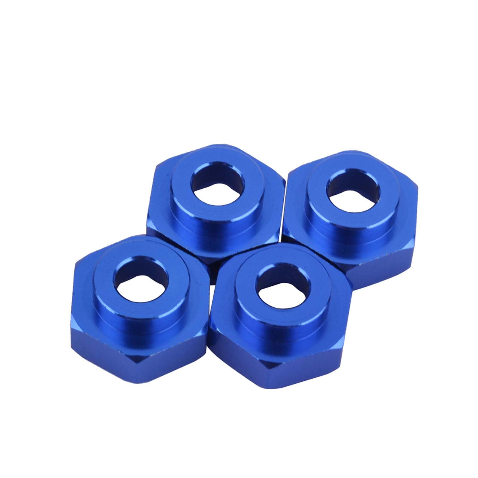 KEEDA 4PCS 12mm Turn 17mm Aluminum Alloy Wheel Rim Hex Adapter for HSP 1/10 RC Car Buggy Monster Truck Can Use 1/8 Tire Wheel(Blue) - Image 4