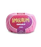 Circulo Amigurumi Yarn, 100% Mercerized Brazilian Virgin Cotton for Crocheting and Knitting, Soft Art - Sport Weight Yarn, 4.4 oz, 278 yds - Color 3131 - Bubble Gum