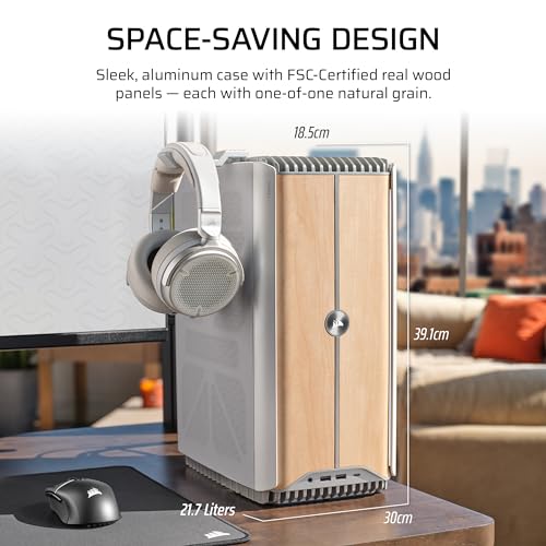 Image of Corsair ONE i500 Gaming PC - Liquid Cooled Intel Core i9 14900K CPU - Liquid Cooled NVIDIA GeForce RTX 4090 GPU - 64GB Vengeance DDR5 Memory - 2TB M.2 SSD - Wood Bright