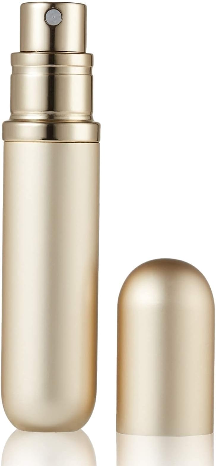 BRARIOSPerfume Atomiser Refillable, Travel Size Portable Atomiser Spray,Mini Empty Perfume Bottle,Leak Proof Cologne Dispenser for Women and Men,5ml(Y-Gold)