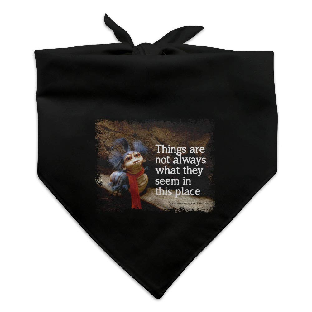 GRAPHICS & MORE Labyrinth The Worm Quote Thing are Not Always What They Seem in This Place Dog Pet Bandana
