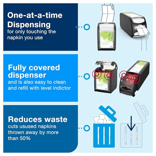 Tork Xpressnap Fit Tabletop Napkin Dispenser Black N14, 7232001 - image 5