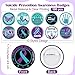 PullCrease 400 Pcs/100 Sets Suicide Prevention Awareness Kit Include Purple Ribbon Pens Stickers Suicide Awareness Teal Silicone Wristbands Badges Pins Inspirational Charity Gifts for Men Women