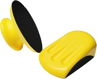 2-Pack 5-Inch Round & Mouse Hand Sanding Blocks for Hook & Loop Discs - Woodworking, Furniture Restoration, Crafts