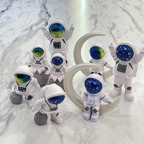Figurines d'astronaute miniatures décor d'anniversaire enfant