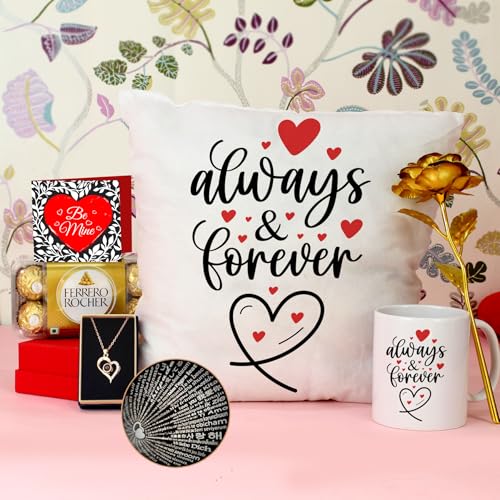 TIED RIBBONS Valentine Gift For Girlfriend Wife Girls Women Combo - Valentine Day Gift - Valentine Chocolates Gift Pack - 200 Gram