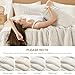 Comfort Spaces Neutral Cal King Size Duvet Cover Set - 3-pc Pintuck Pleated Duvet Cover, All Season Lightweight, Extra Softness Pre-Washed Microfiber Cal King Bed Cover Shams, Cal King