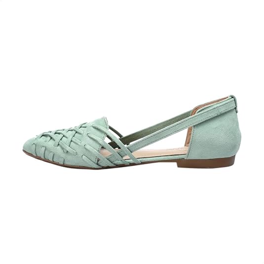 Tony Faux Suede Cut-Out Side Braided Flat Sandals For Women - Light Green -  37 EU: Buy Online at Best Price in Egypt - Souq is now Amazon.eg