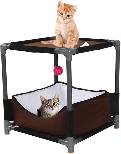 Cocoarm Arbre A Chat En Tissu Oxford A Monter Soi Meme Outil Multifonction Pour Chat Avec Jouet A Enfoncer Amazon Fr Animalerie
