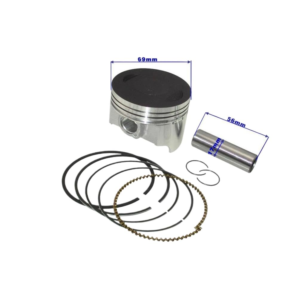 Kit Pistone Alesaggio 69mm Spinotto 17mm Compatibile Con CB250 250cc Bike ATV Quad