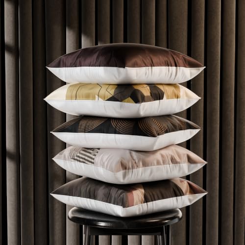 Image of Stoa Paris Cushion Cover Set of 5, Home Decor for Sofa, Bed & Living Room, Digital Printed Cushion Cover 16 Inch x 16 Inch, Soft Touch Finish, Hidden Zip Closure, Cordelia's Heart - Cordelia