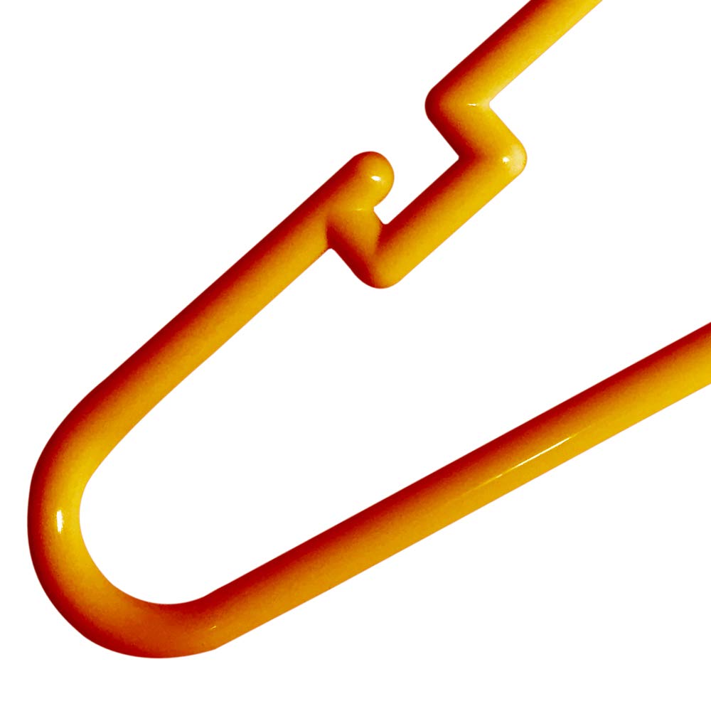 COM-FORT HOUSE Kleiderbügel aus Kunststoff, orange, 25 Stück und 50 Stück, Standard-Kleiderbügel aus Kunststoff, 42 cm, für Erwachsene, langlebig und schmal