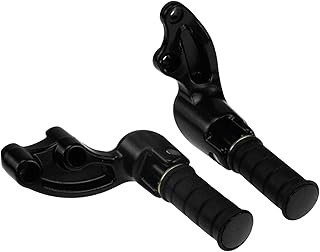 YHMTIVTU Motorcycle Rear Passenger Footpegs Foldable Pegs with Mounting Bracket Fit for Indian Scout Bobber 2015-2020 Matte Black