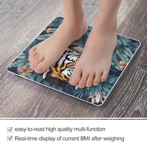 Báscula digital de baño con pantalla LED clara y vidrio templado miniatura 5
