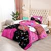 Jiospet Black Girl Magic Comforter Twin Set - African Girls Comforters Bedding for Bedroom Decor Pink Kids Bedding, 1 Comforter+1 Pillowcase #1