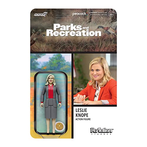 Super7 Parks and Recreation Leslie Knope - 3.75' Parks and Rec Action Figure with Accessory Classic TV Show Collectibles and Pop Culture Toys