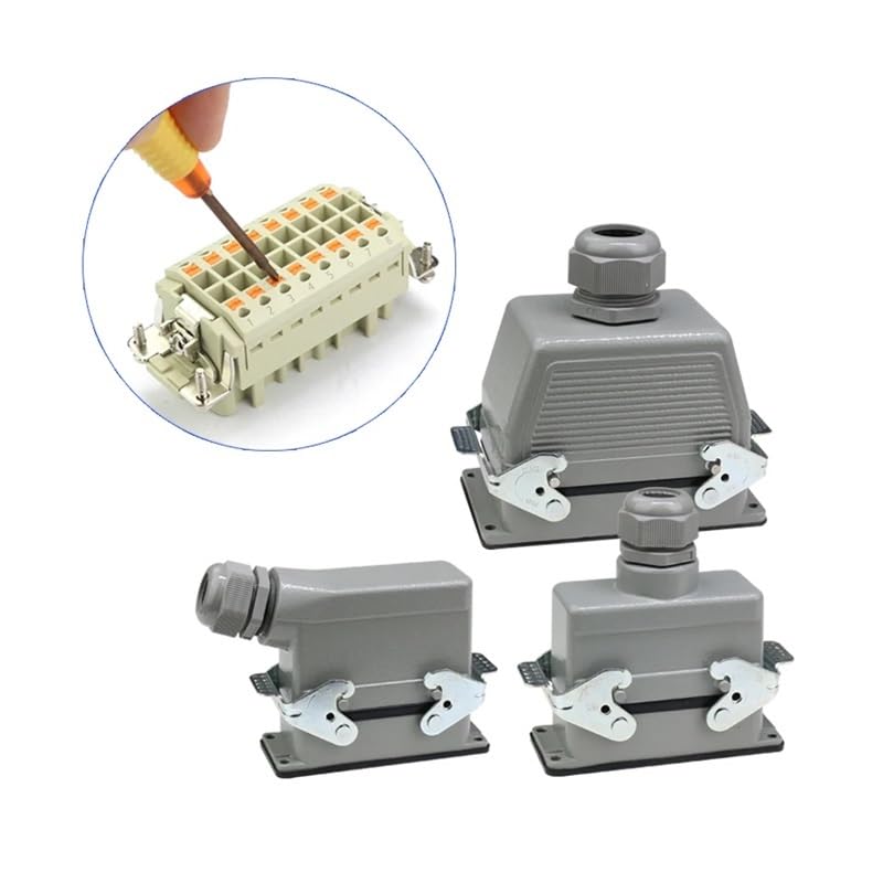 Conector industrial de 48 pines de núcleo para cuadros eléctricos con poco espacio 4