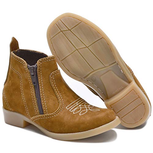 Botina Infantil Couro CC M-234 Castor 35