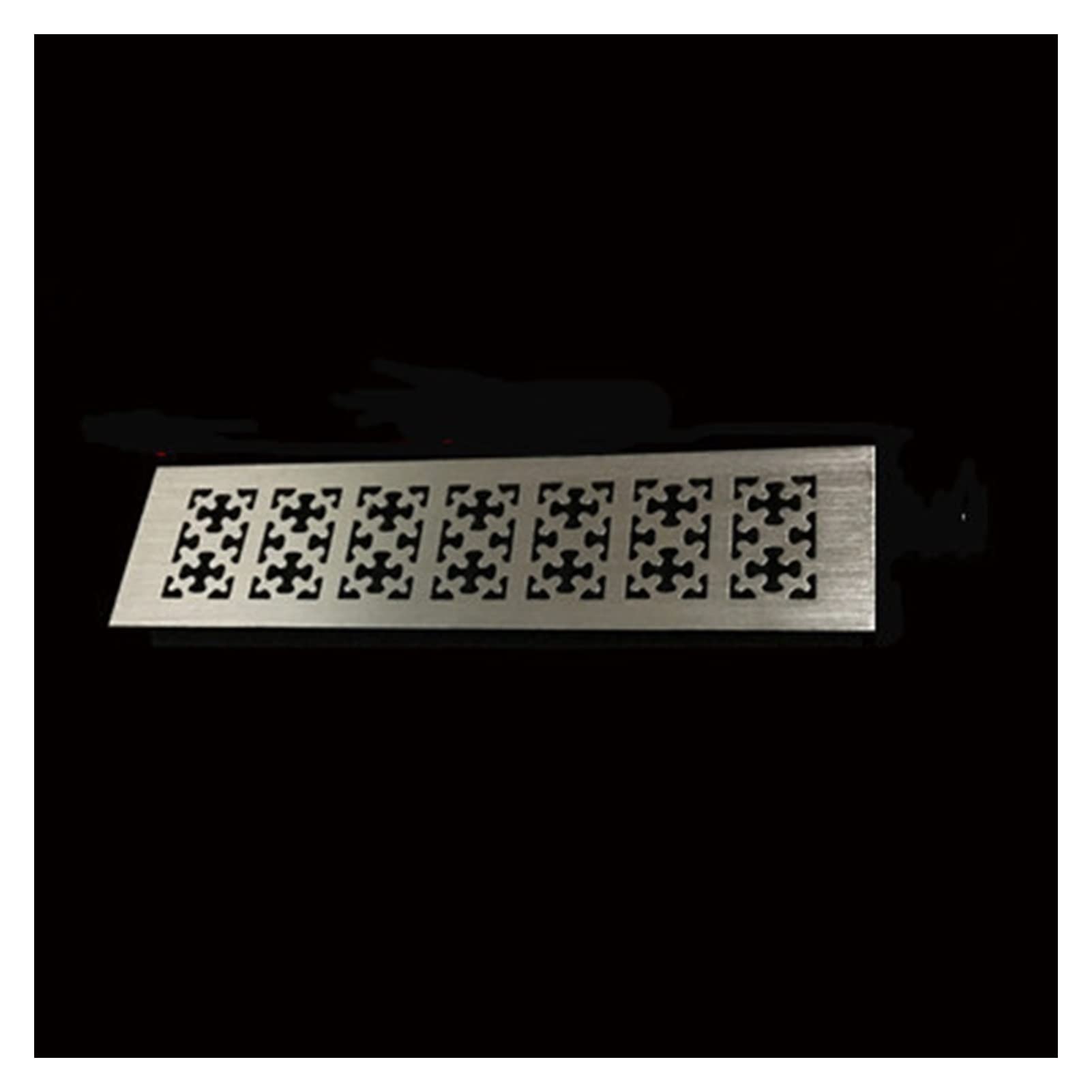 Couvercle de Grille d'aération W80mm Flocon de Neige Nid d'abeille Rectangulaire Or Argent Noir Aluminium Trou de Ventilation Grille Couverture Meubles Meuble à Chaussures (Silver B, Product Size :