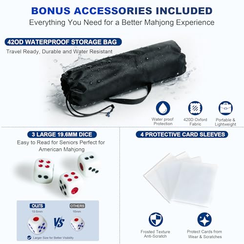 Accesorios Completo para Mahjong Americano con Racks y Dados miniatura 3