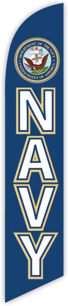 Navy (Blue) Advertising Feather Flag 12ft -- Replacement Flag Only (without Poleset)