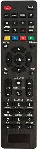Universal Remote for jvc,Samsung,LG, Sony,Vizio, Philips, Toshiba, Hitachi,haier, Panasonic, Smart TVs—Simple Settings Required