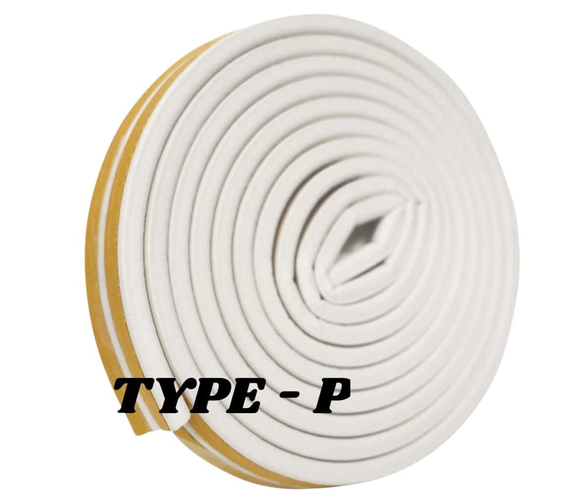 Zybux White - Window Draught Excluder Tape, Self-Adhesive Strip, Draft Excluder, Window Seal, Weather Strip, 9Mm X 6Mm (5M - 2.5M X 2, ) 5M