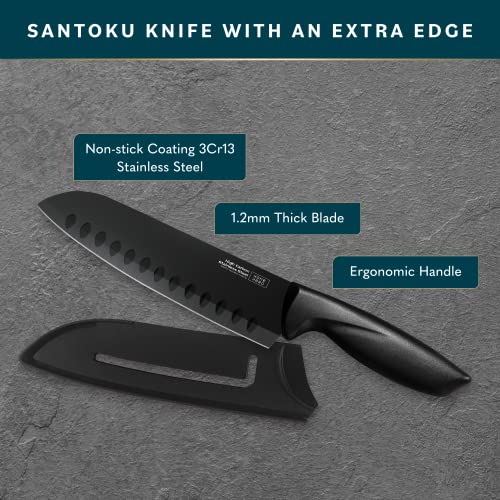 image for Home Hero 7-Inch Santoku Knife with Sheath, Ultra Sharp Chef Knife - N