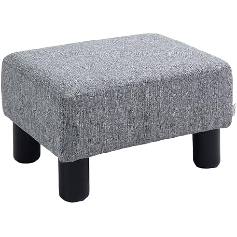 Pouf HOMCOM en Tissu de Lin Cover