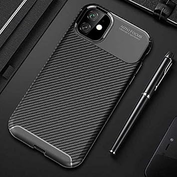 Spia Apple iPhone 11 Kılıf Siyah Karbon Silikon Orijinal Esnek İnce Geliştirilmiş Dayanıklı Darbe Karşıtı Koruyucu Yeni Nesil Tasarım (Apple iPhone 11, Siyah)
