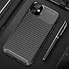 Spia Apple iPhone 11 Case أسود كربون سيليكون أصلي رقيق مرن محسن متين مضاد للصدمات تصميم الجيل الجديد (Apple iPhone 11، أسود)
