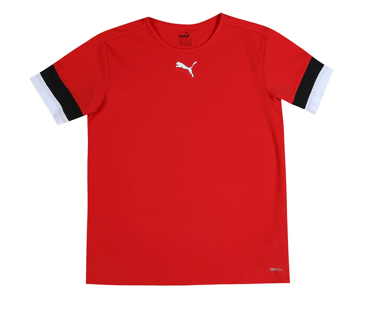 PUMA Unisex Kinder Teamrise Jersey Jr Shirt, Puma Red-puma Black-puma White, 176 EU